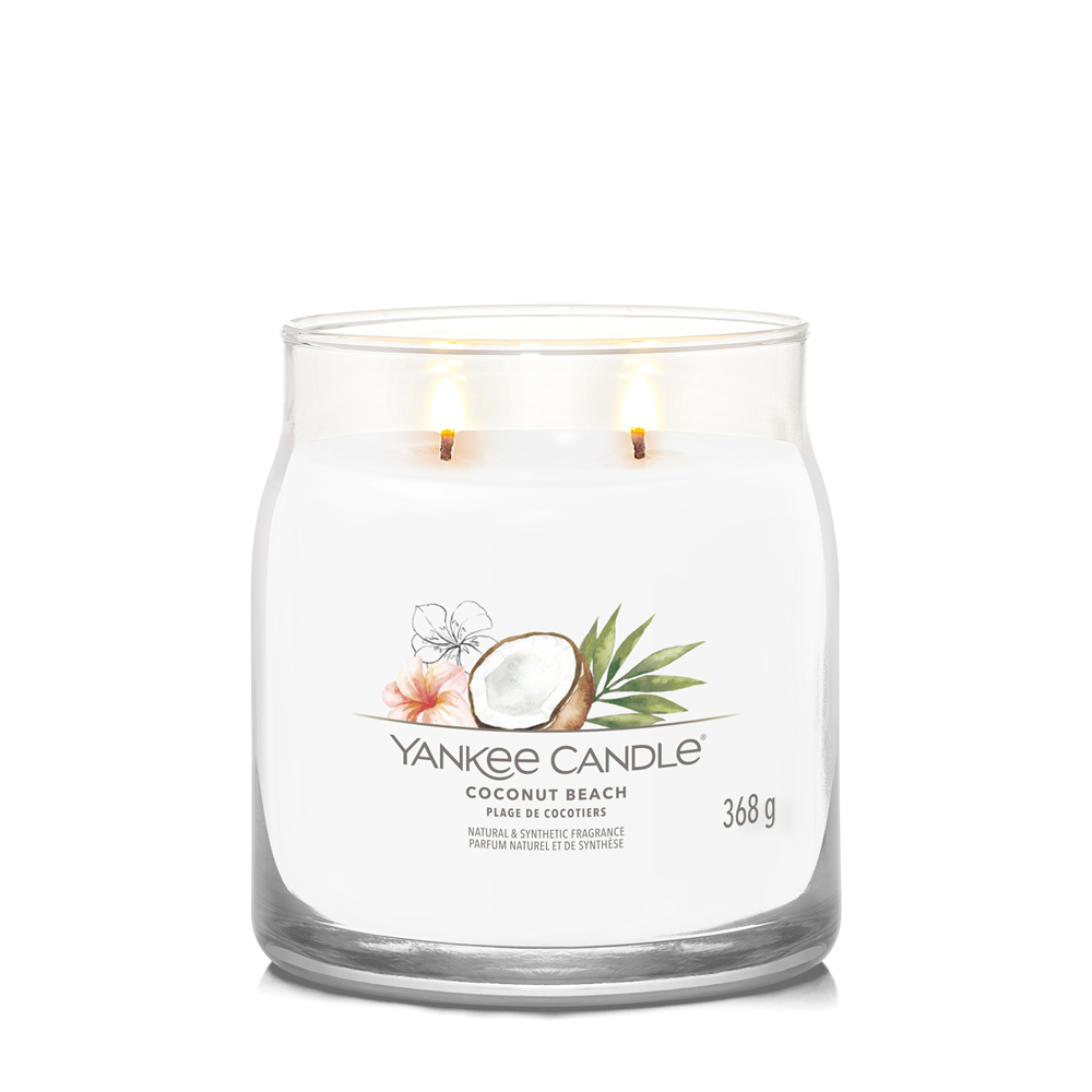 Coconut Beach Signature Medium Jar Yankee Candle Offizielle Website