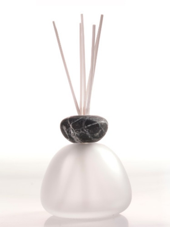 Immagine di Black Cap Diffuser Marble Glass frosted