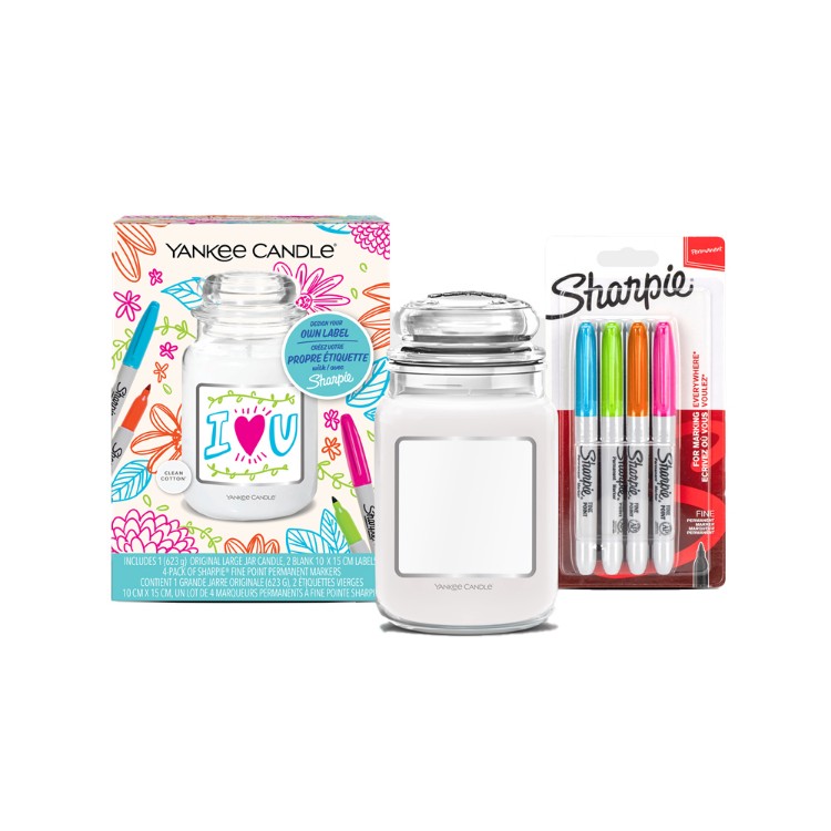 Immagine di Yankee Candle & Sharpie Gift 1 Jar L and 4 Sharpie Pens